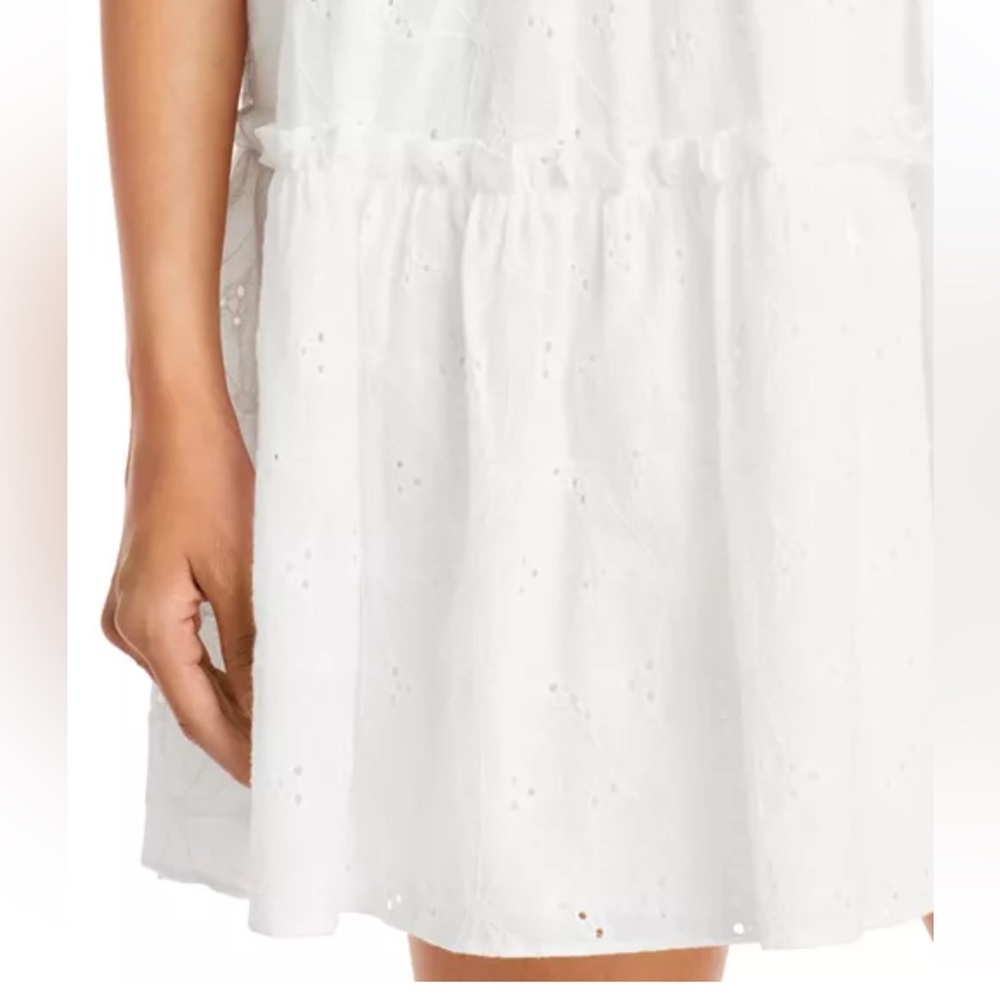 En Saison Kiko Cotton Eyelet Tiered Mini Dress - Picture 9 of 9